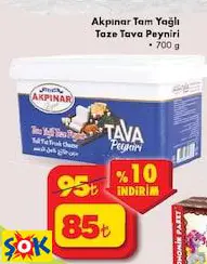 AKPINAR TAM YAĞLI TAZE TAVA PEYNİRİ 700 G AKPINAR TAM YAĞLI TAZE TAVA PEYNİRİ 700 G